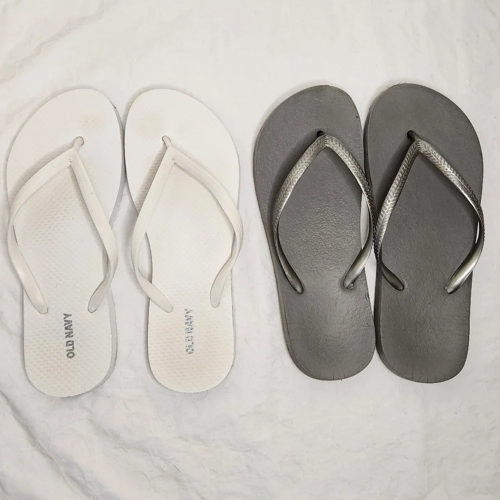 2 Pairs Flip Flop Sandals - Picture 12 of 13